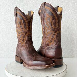 NEW Rod Patrick Mens Cowboy Boots Size 8.5D Perro Loco Brown Western Square Toe